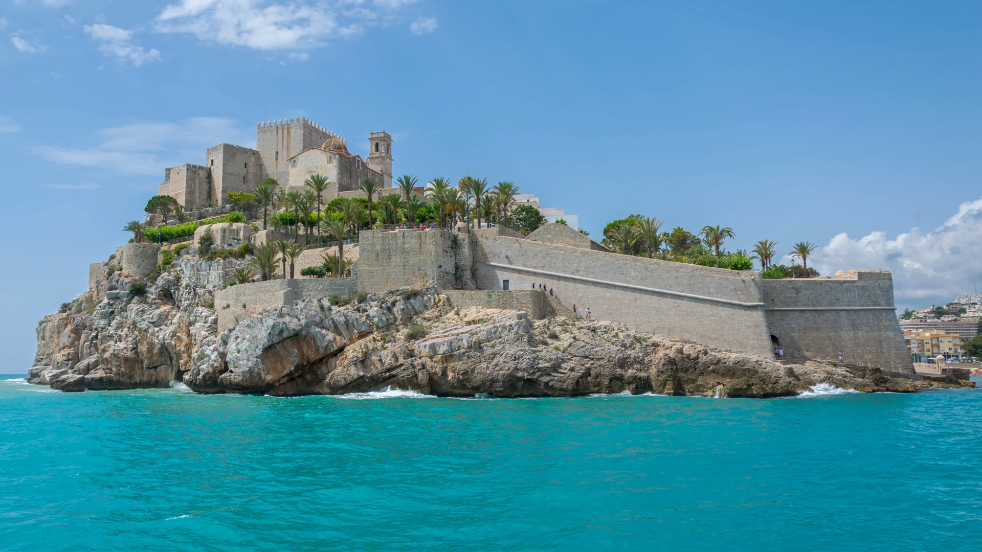 Vistas Castillo desde el mar de Peñíscola