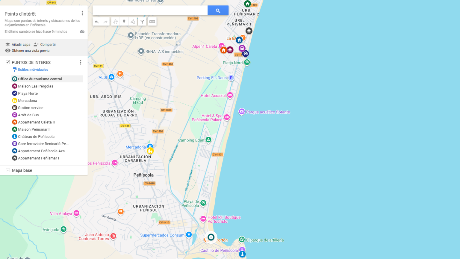 Plan des logements et points d'intérêt